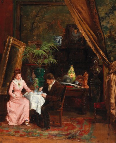 Salon Interior by Mihály Munkácsy